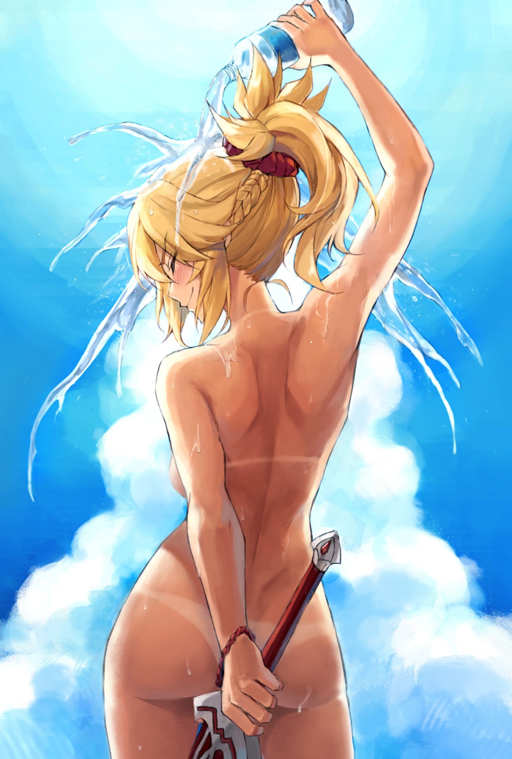 Tonee Fate Grand Order Mordred Fate Artist Revision Ass Naked Sword